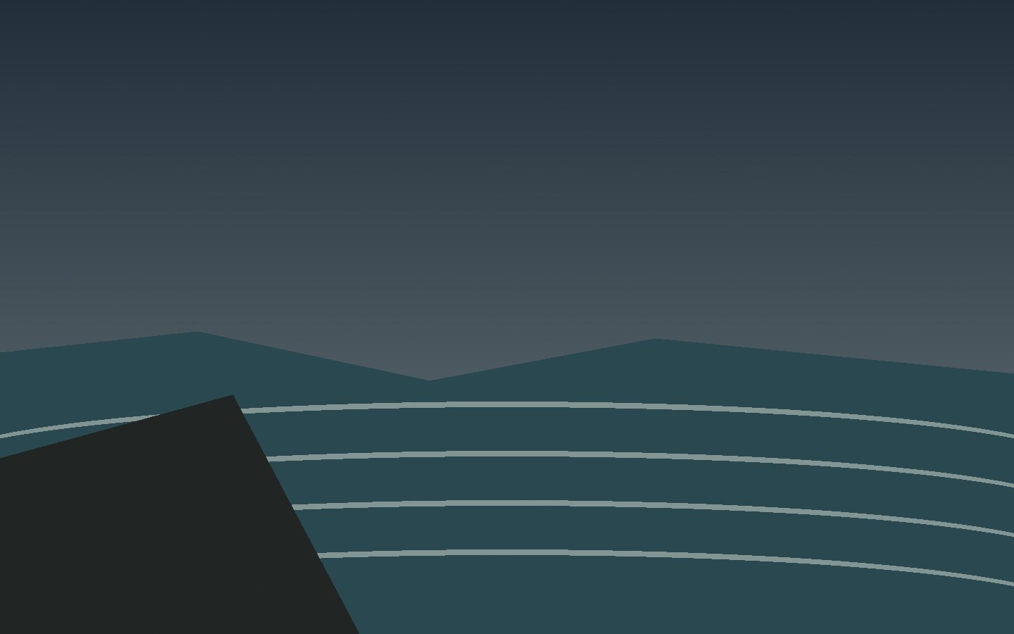 A storm-dark shoreline with pale waves under heavy clouds