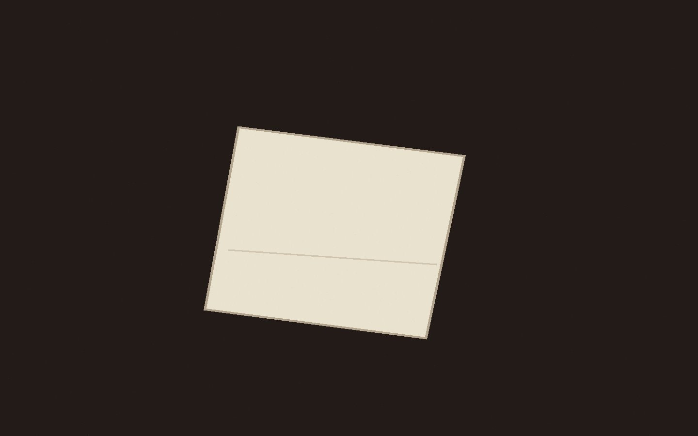 A white handkerchief folded on a dark wooden table